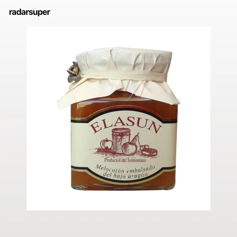 ELASUN Mermelada de melocotón bajo Aragón 350 g.