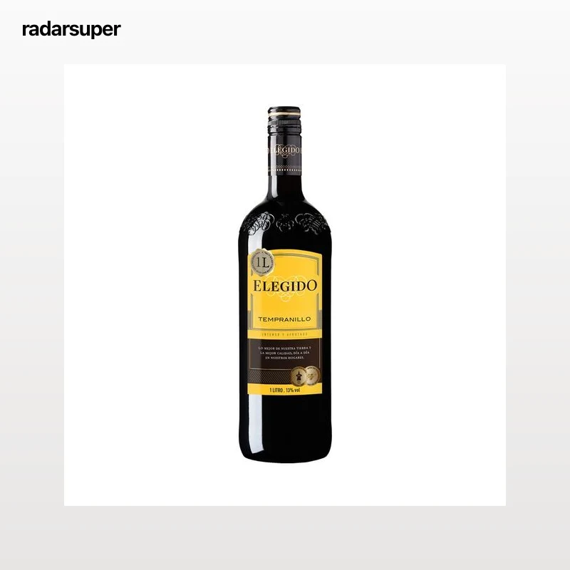 ELEGIDO Vino tinto intenso y afrutado sin denominación de origen ELEGIDO botella 1 l.