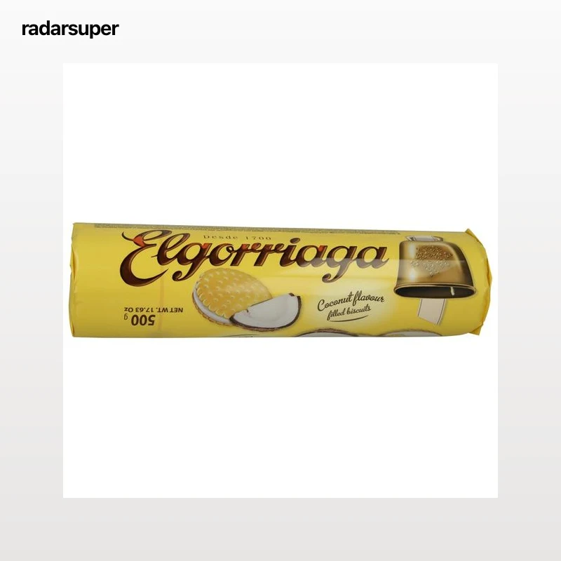 ELGORRIAGA Galletas rellenas con sabor a coco 500 g.