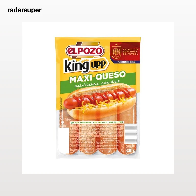 ELPOZO Salchichas king upp maxi queso 330 g.