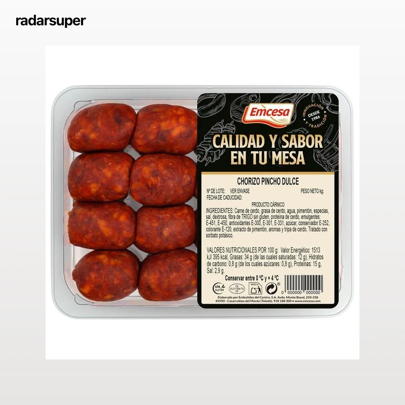 EMCESA Bandeja de chorizos dulces de pincho