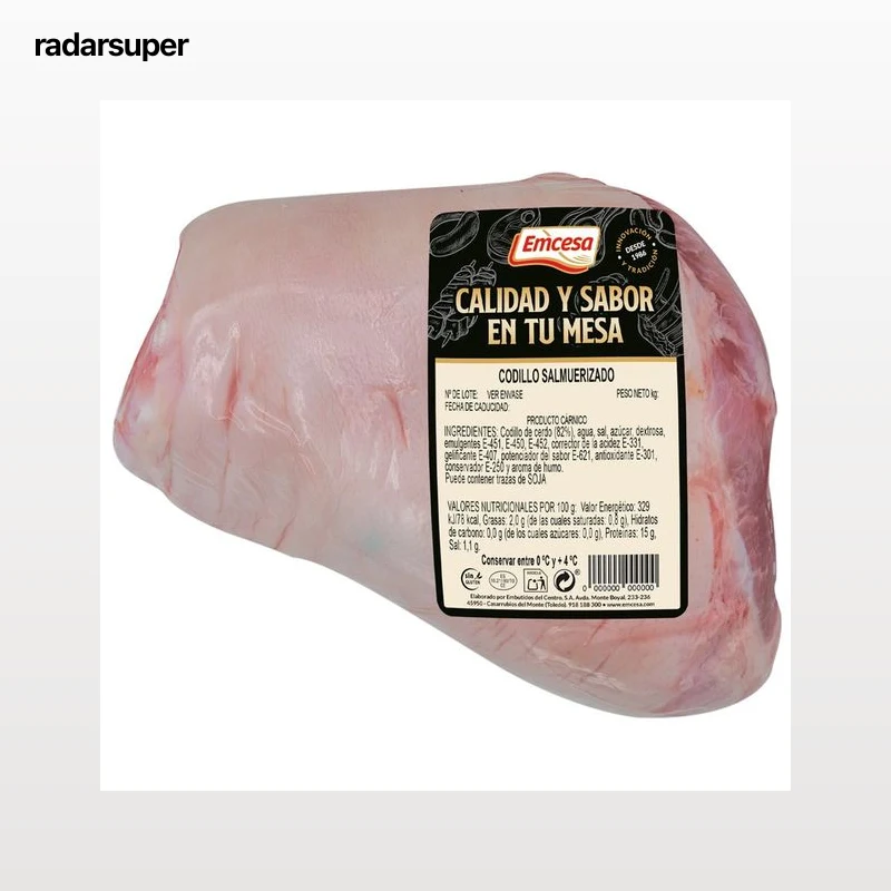 EMCESA Codillo salmuerizado, elaborado sin gluten y envasado al vacio.