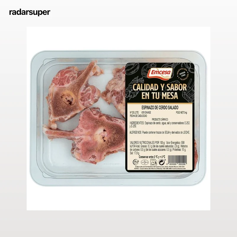 EMCESA Espinazo de cerdo salado 250 g.