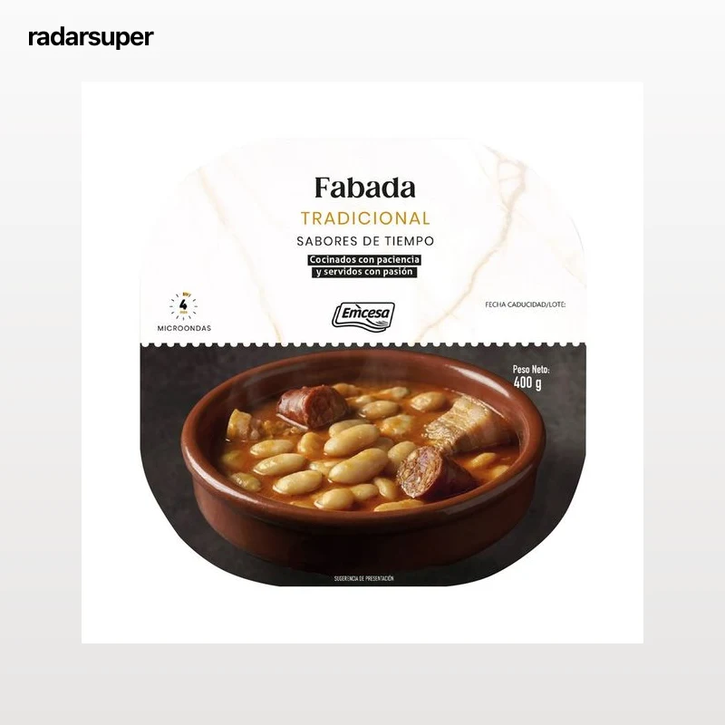 EMCESA Fabada tradicional, lista para calentar y comer 400 g.