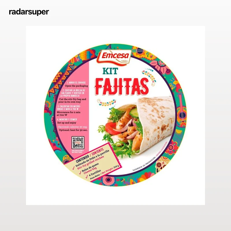 EMCESA Kit fajitas de pollo a la parilla 310 g.