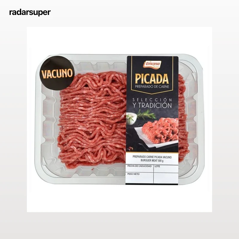 EMCESA Preparado de carne picada de vacuno 500 g.