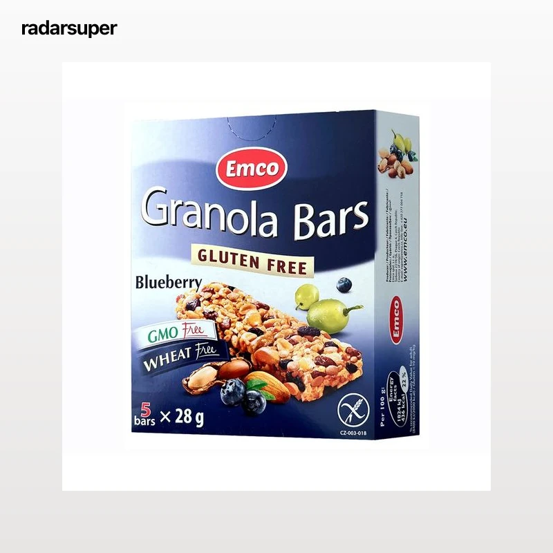 EMCO Barritas de cereales con arándanos sin gluten 5 ud.141 g.