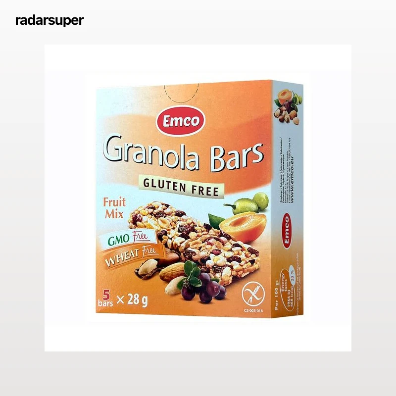 EMCO Barritas de cereales con mix de frutas sin gluten 5 ud.124 g.