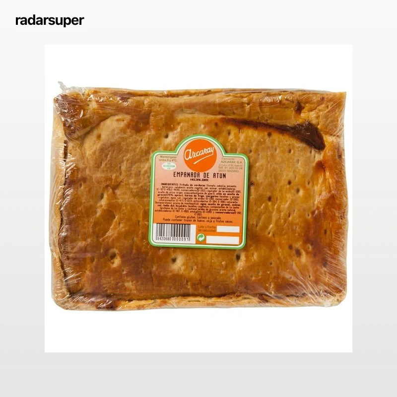 Empanada de atún con masa de hojaldre AZCARAY 600 gr.