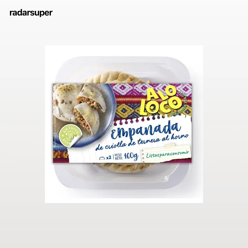 Empanadas de ternera al horno con hortalizas y especias Aloloco 160 g.