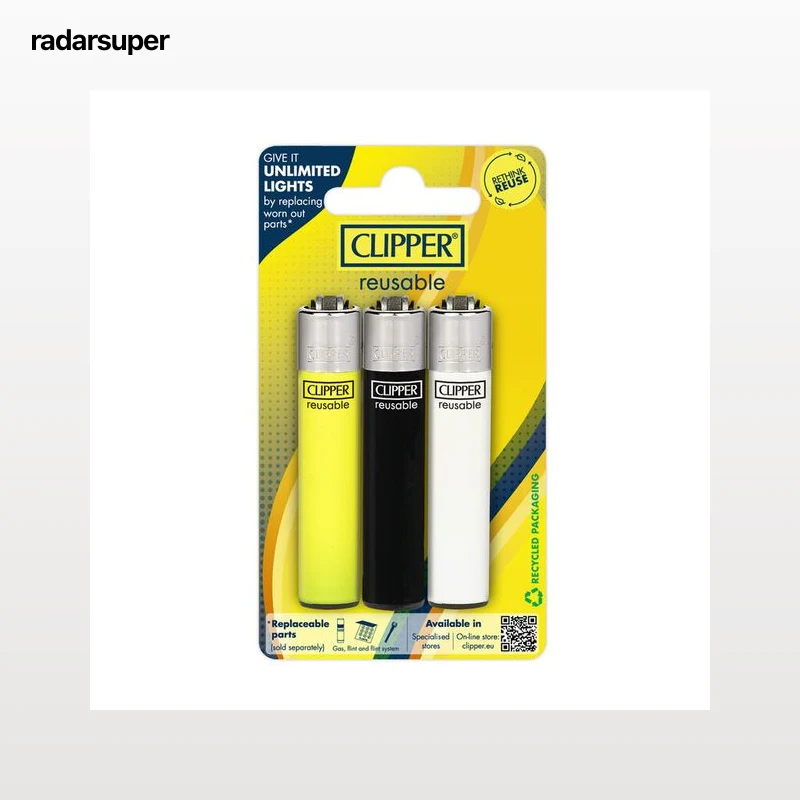 Encendedor reusable Clipper 3 unidades