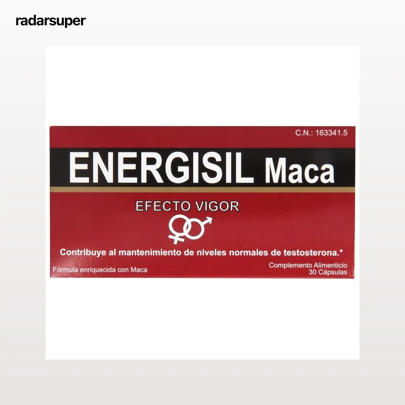 ENERGISIL Complemento alimenticio que ayuda a mantener los niveles normales de testosterona ENERGISIL Maca 30 comprimidos.