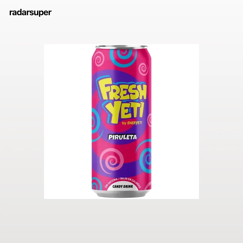 Eneryeti Freshyeti sabor piruleta Bebida Energética lata 50 cl.