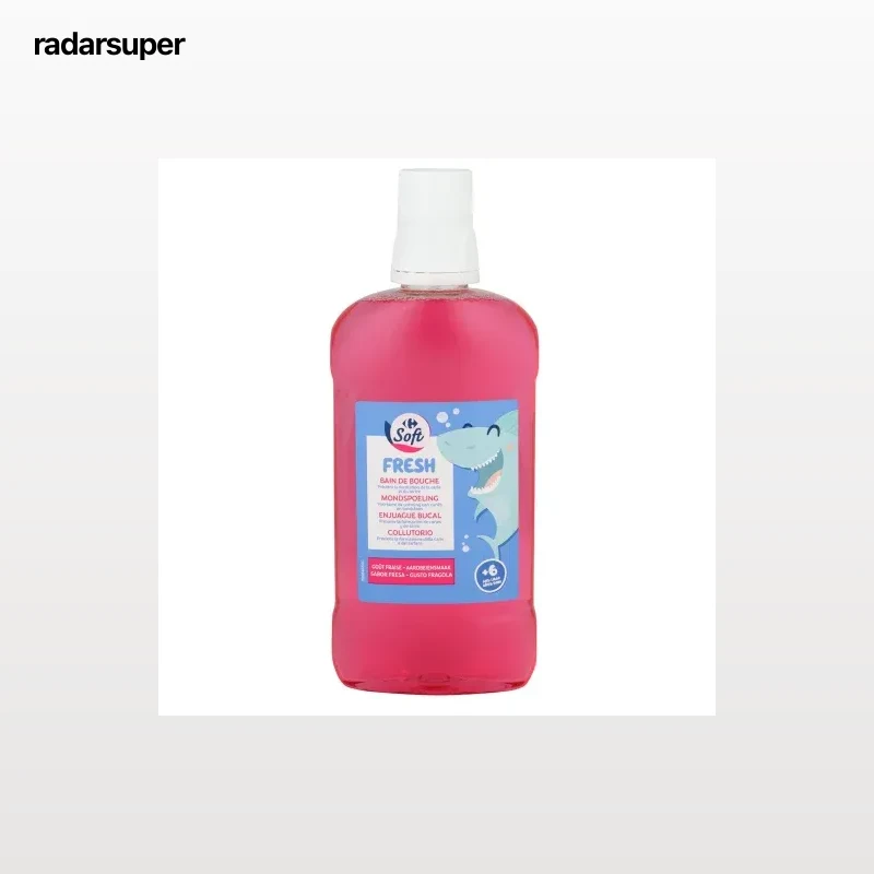 Enjuague bucal infantil sabor fresa Soft Carrefour 500 ml