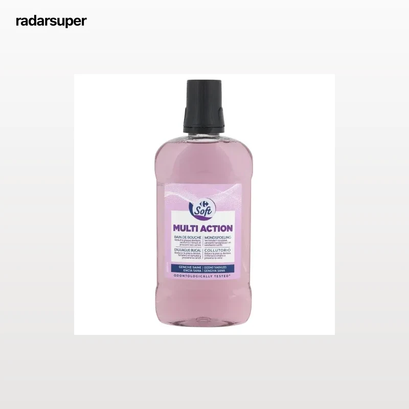 Enjuague bucal multi action Soft Carrefour 500 ml.
