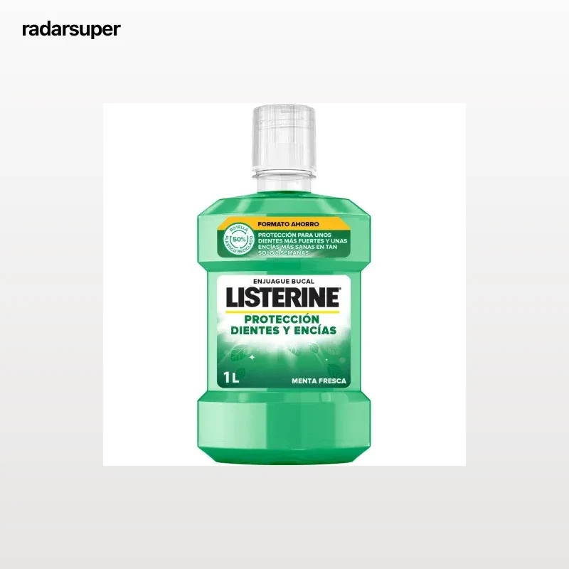 Enjuague bucal protección dientes y encías menta fresca Listerine 1 l.