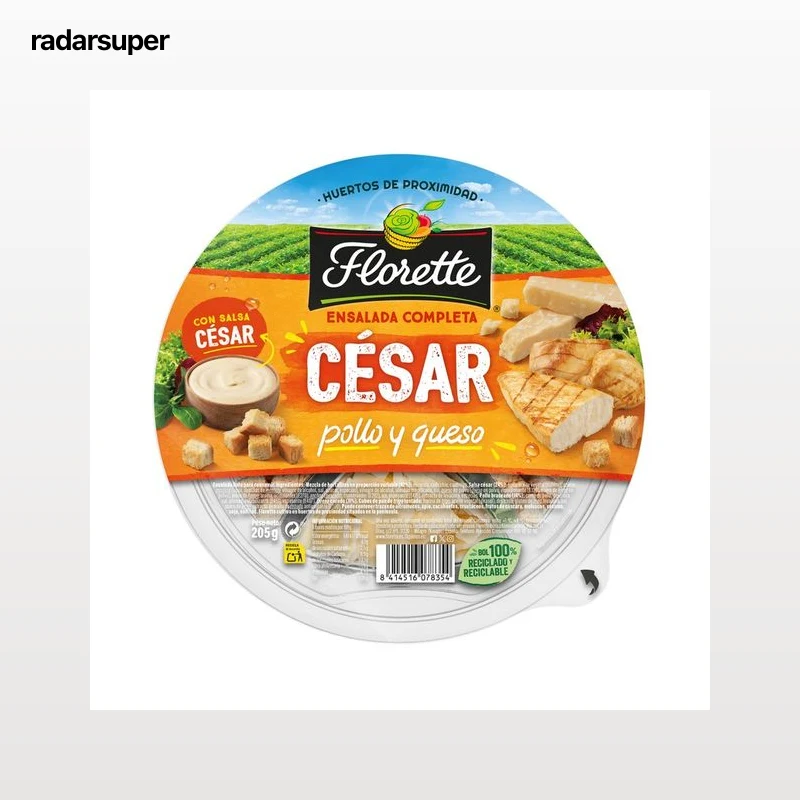 Ensalada César con pollo y queso FLORETTE 205 g.