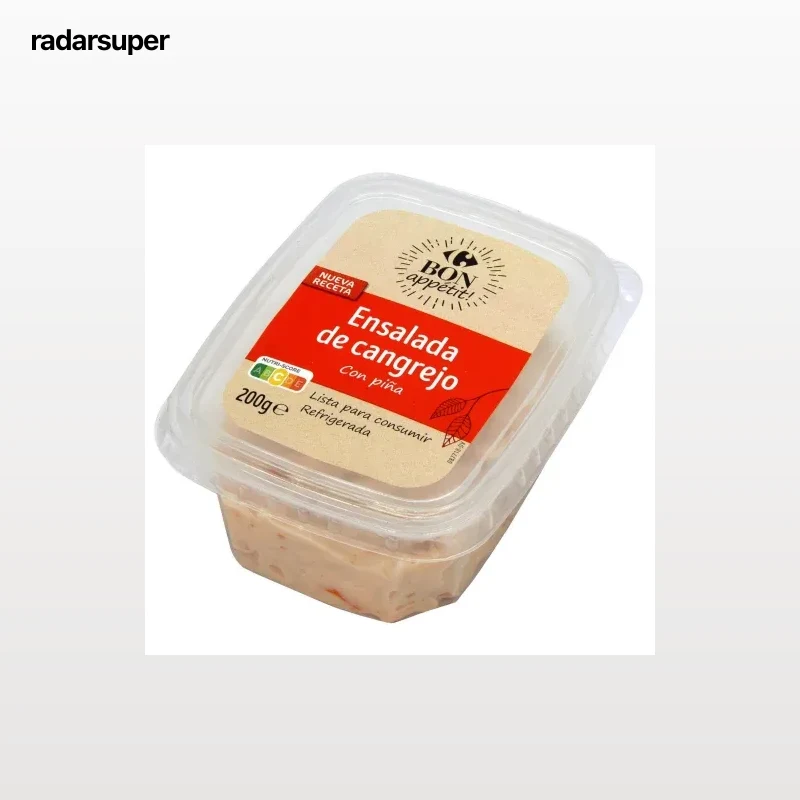 Ensalada de cangrejo con piña Carrefour 200 g.