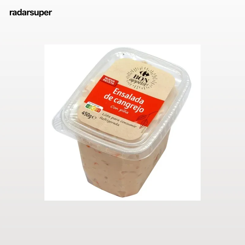 Ensalada de cangrejo con piña Carrefour 450 g.