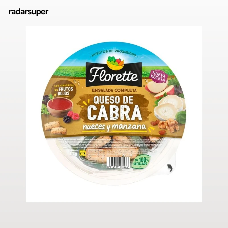 Ensalada Gourmet con nueces y queso de cabra FLORETTE 180 g.