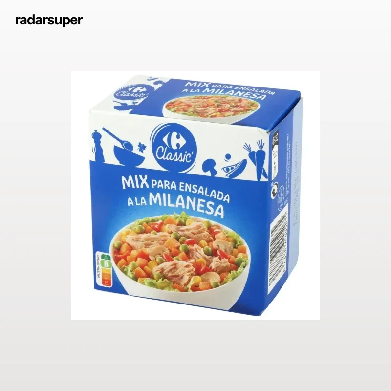 Ensalada milanesa de atún con vegetales Classic Carrefour 157 g.
