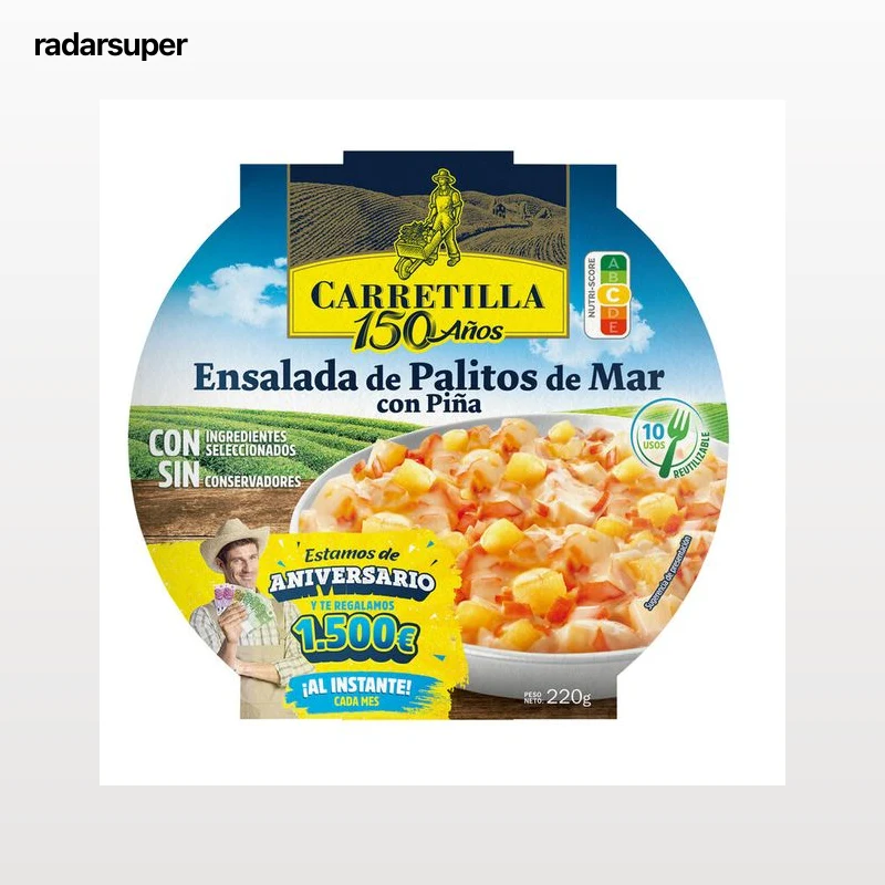 Ensalada de palitos de mar con piña Carretilla 220g