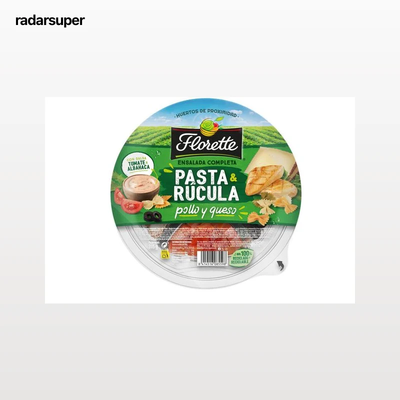 Ensalada pasta y rúcula con pollo y queso Florette 325g