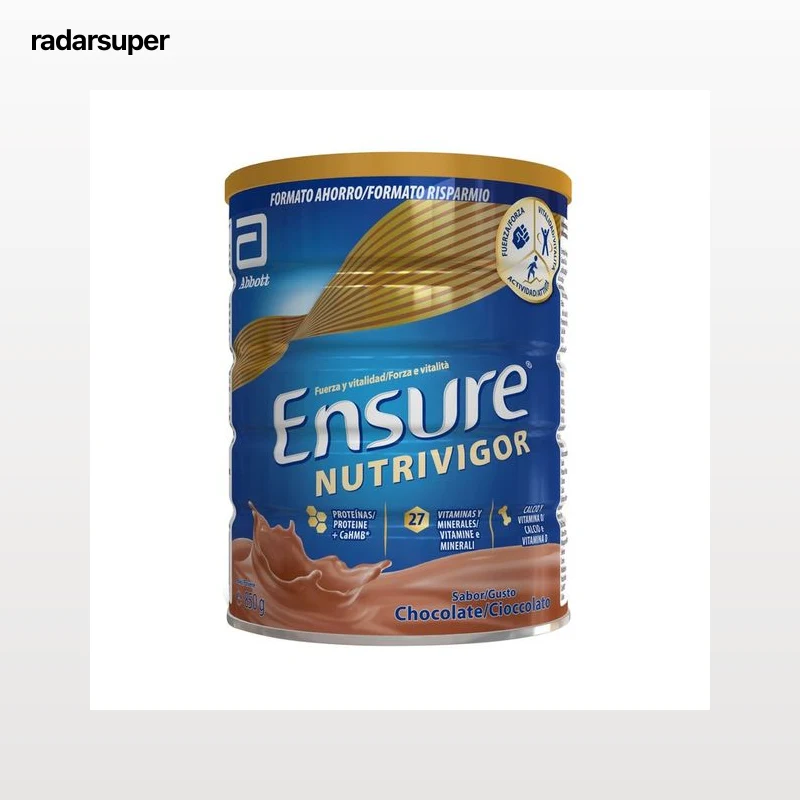 ENSURE Nutrivigor Complemento alimenticio con proteínas, vitaminas, minerales y sabor a chocolate 850 g.