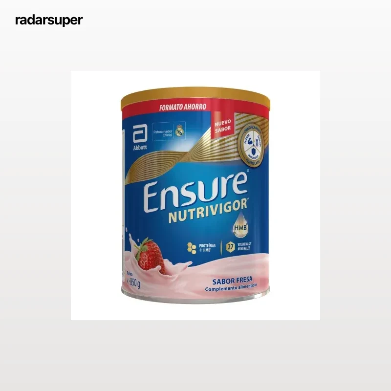 Ensure Nutrivigor sabor fresa en polvo sin gluten 850 g.