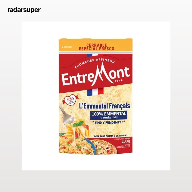 ENTREMONT Queso rallado Emmental ENTREMONT 200 g.