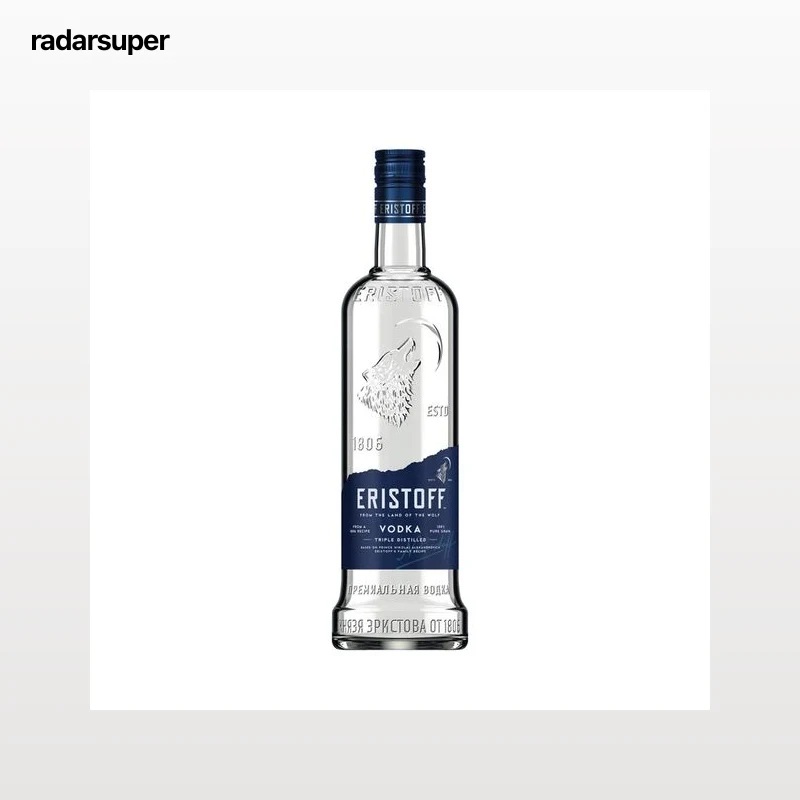 ERISTOFF Vodka blanco premium de triple destilación botella de 1 l.
