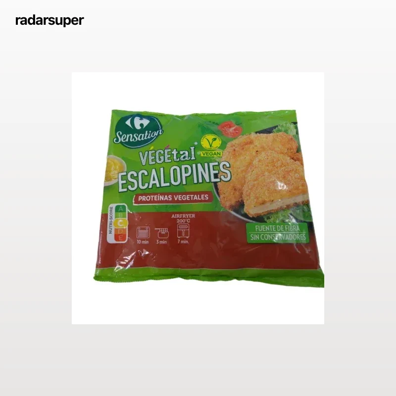 Escalopines vegetal Carrefour Sensation 270 g.