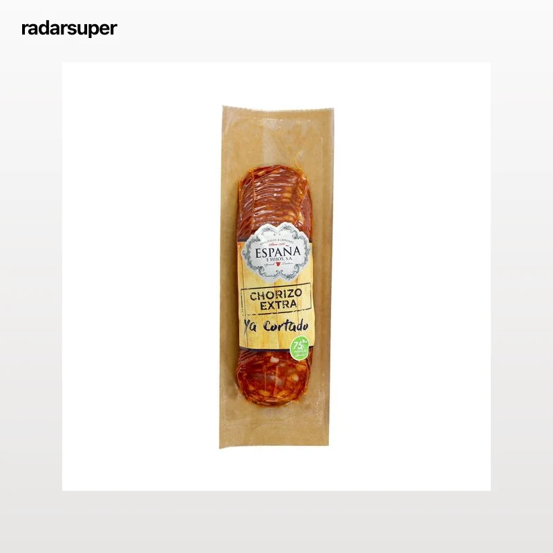 ESPAÑA Chorizo de categoria extra, cortado en finas lonchas ESPAÑA Ya cortado 200 g.