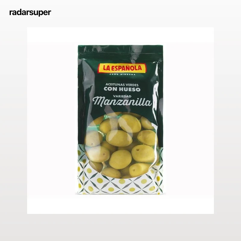 LA ESPAÑOLA Aceituna con hueso bolsa 100 g.