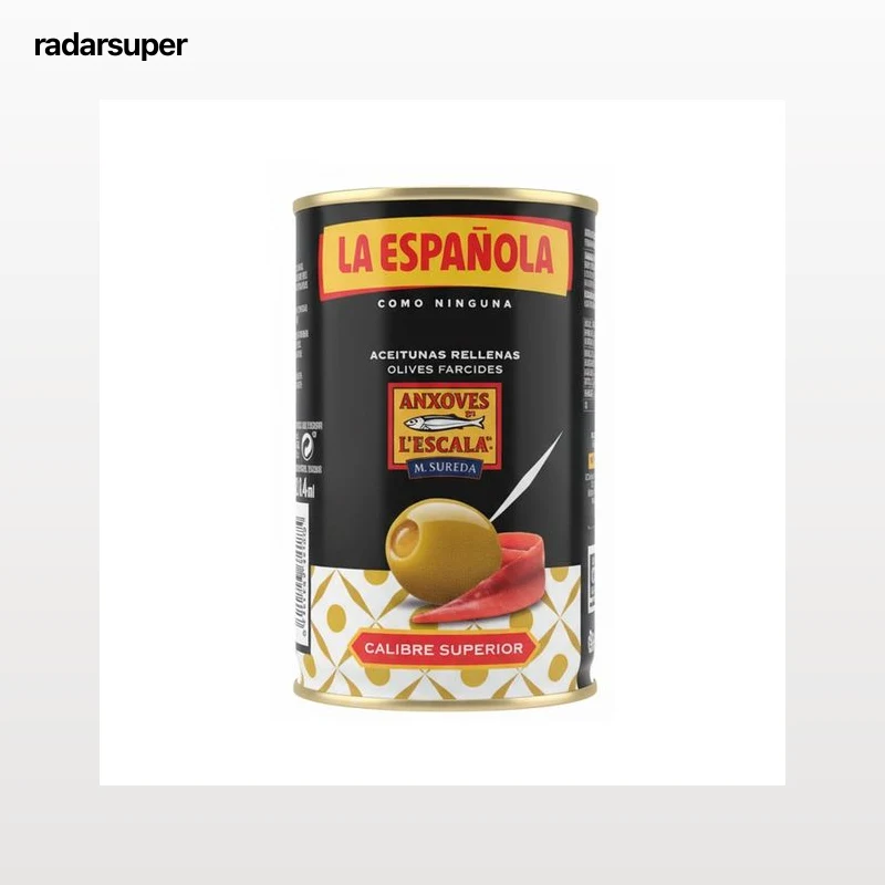 LA ESPAÑOLA Aceitunas rellenas de anchoas l'escala 130g