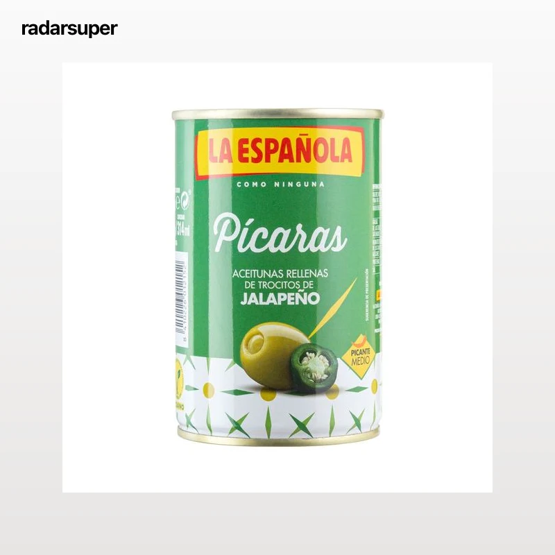LA ESPAÑOLA Aceitunas rellenas de jalapeños Pícaras 130 g.