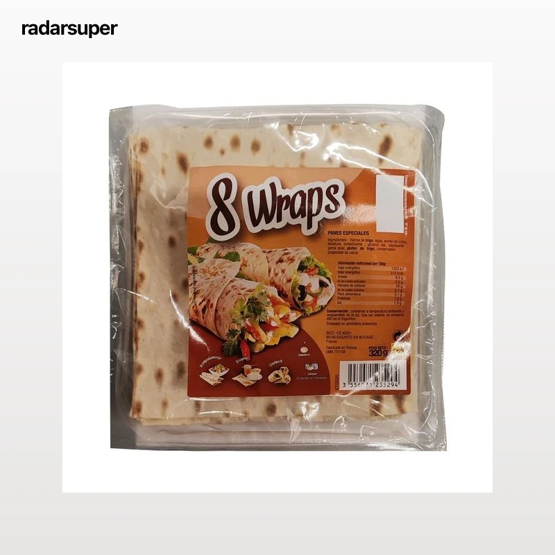 ESPANORAC Pan wraps ideales para burritos, fajitas y durums 320 g.