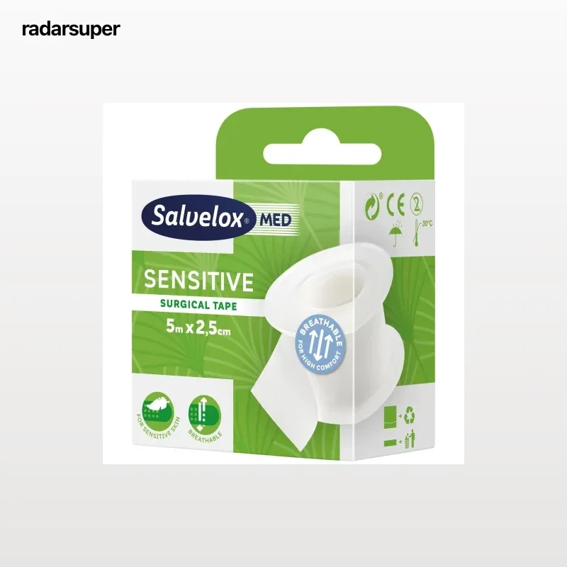 Esparadrapo Sensitive 5 m x 2,5 cm Salvelox 1 ud.