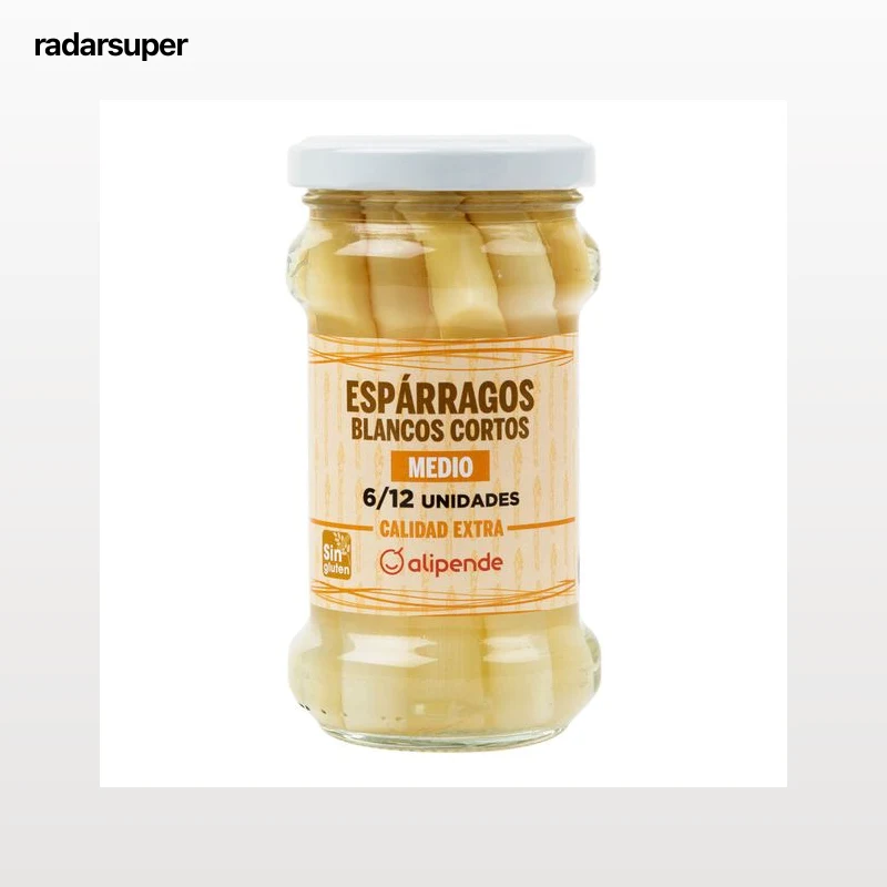 Espárragos blancos extra cortos sin gluten Alipende 110g