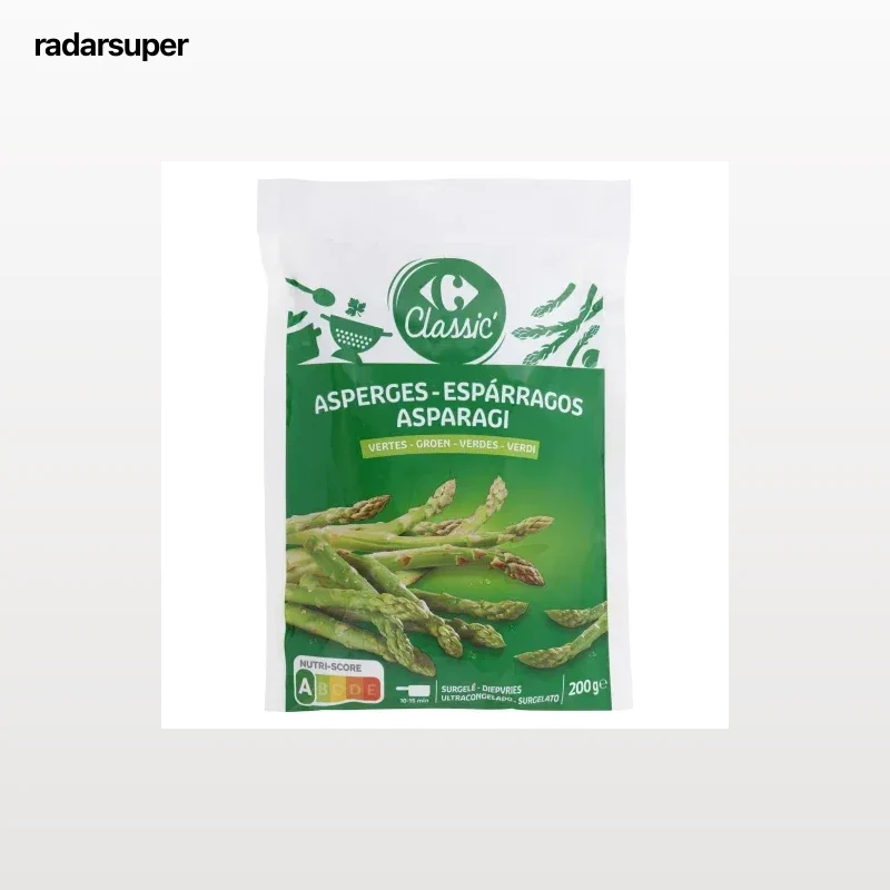 Espárragos verdes enteros Carrefour Classic' 200 g.