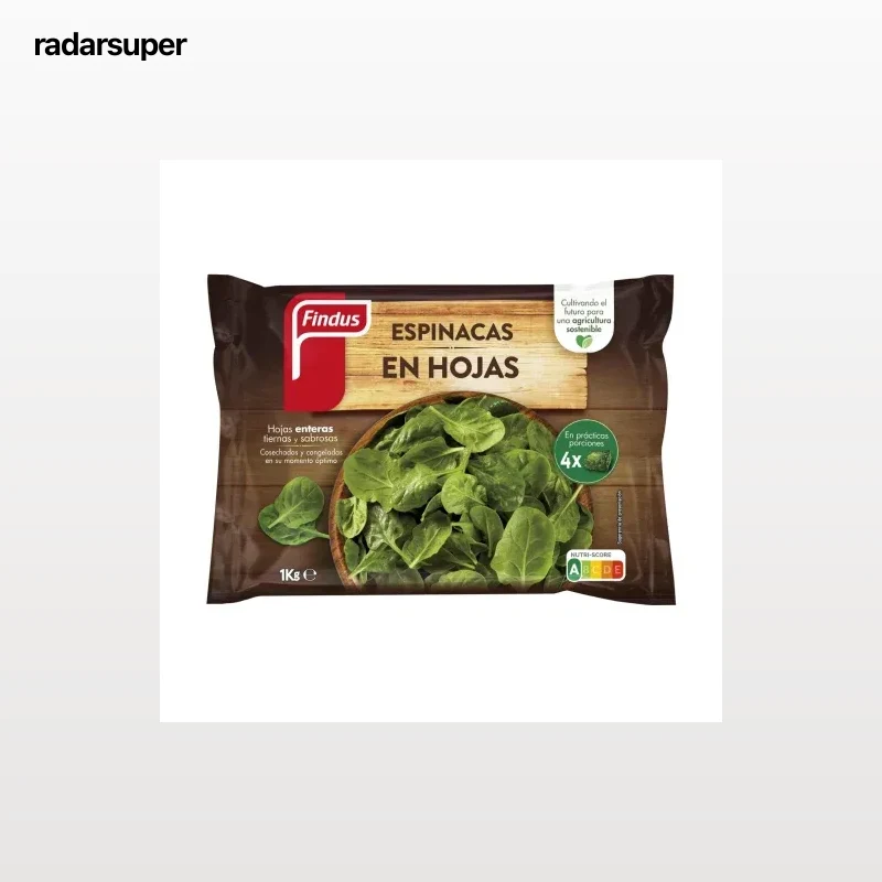 Espinacas en hojas Findus 1 kg.