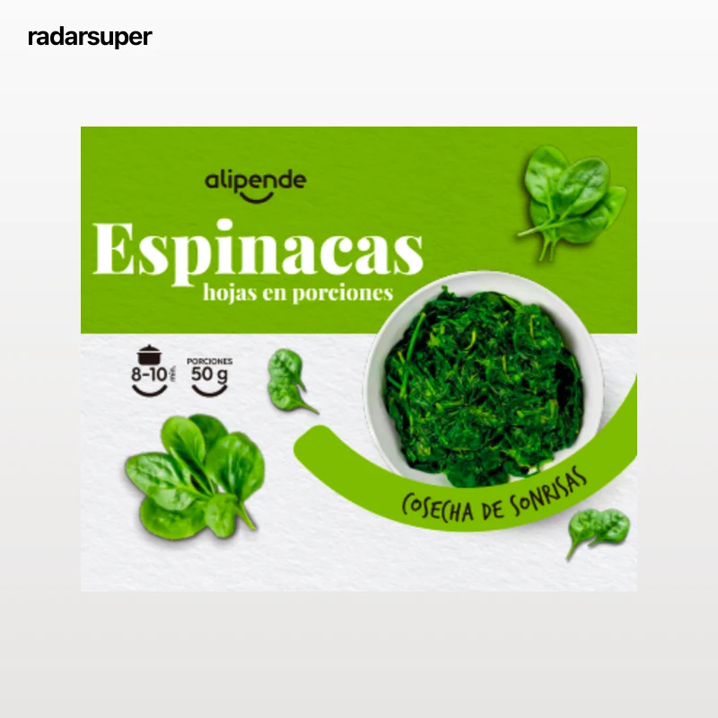 Espinacas en hoja Alipende 1kg en porciones