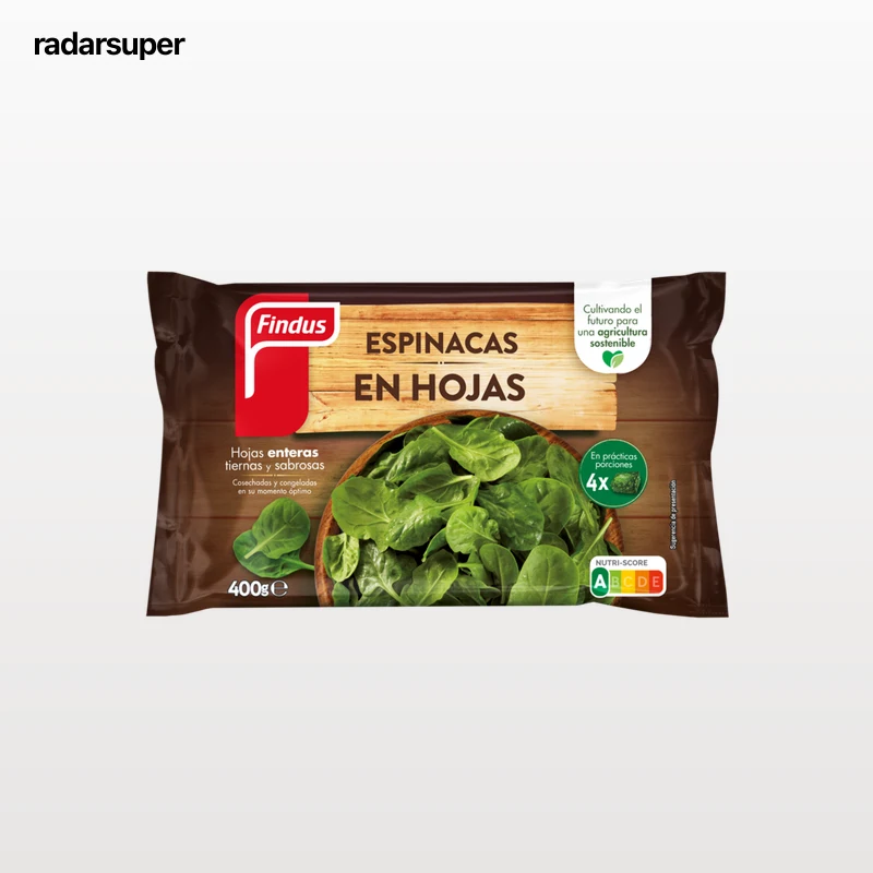Espinacas en hojas Findus 400g