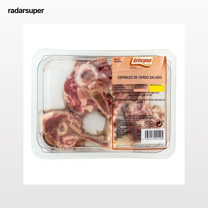 Espinazo de cerdo salado Emcesa 250g aproximadamente