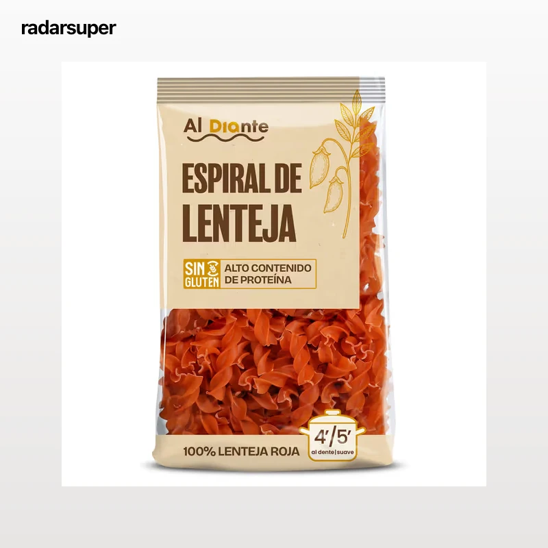 Espirales 100% de lenteja roja Dia Al Diante 250 g