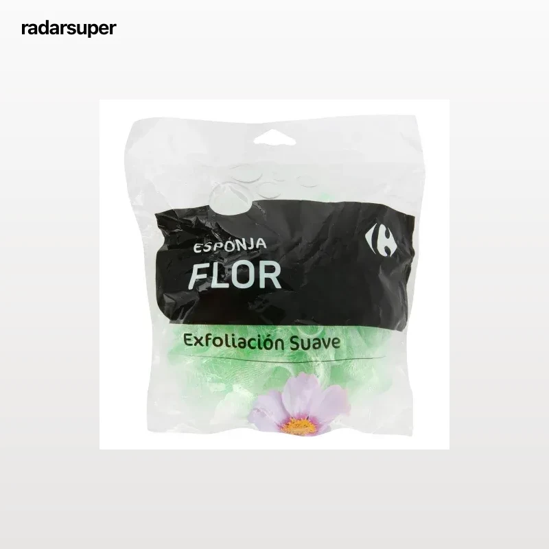 Esponja de baño suave flor Carrefour 1 ud.