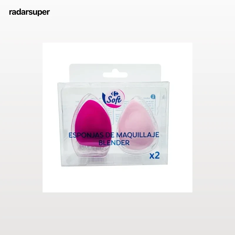 Esponja de maquillaje blender Soft Carrefour 2 ud.