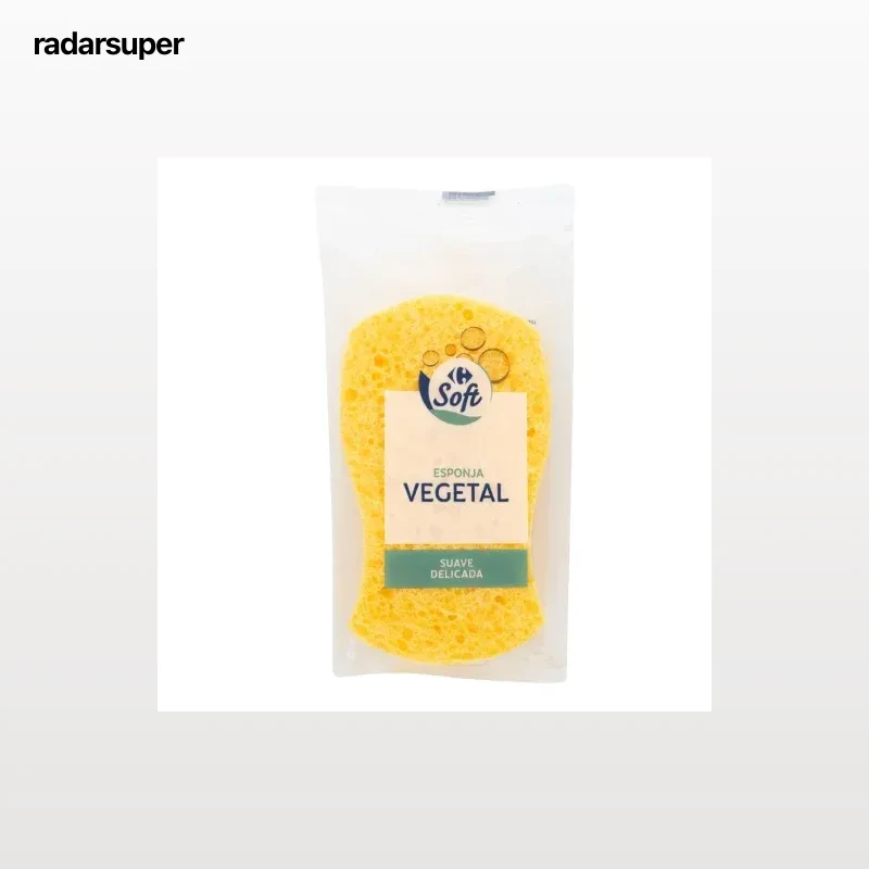 Esponja vegetal suave delicada Soft Carrefour 1 ud.