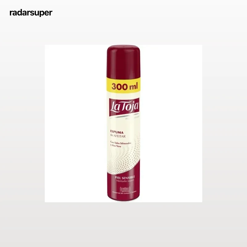 Espuma de afeitar con sales minerales y aloe de vera para piel sensible La Toja 300 ml.