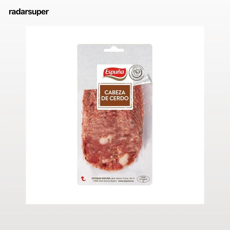 ESPUÑA Cabeza de cerdo, cortada en finas lonchas ESPUÑA 200 g.